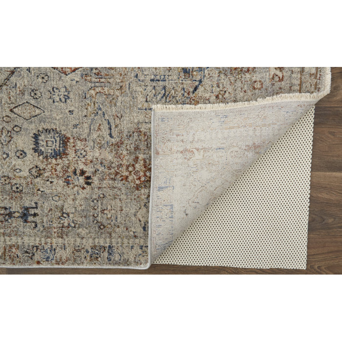 Langley Street Benedetto Gray/Blue/Brown Rug Wayfair